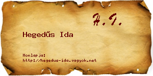 Hegedűs Ida névjegykártya