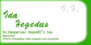 ida hegedus business card